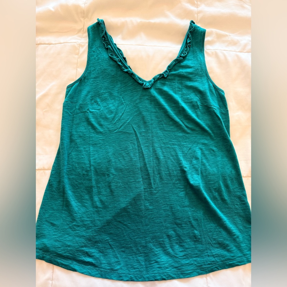 Lilly Pulitzer Gigi Ruffle Tank in Water Lilly Green